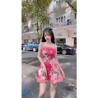 Đầm hoa hai dây phối bèo