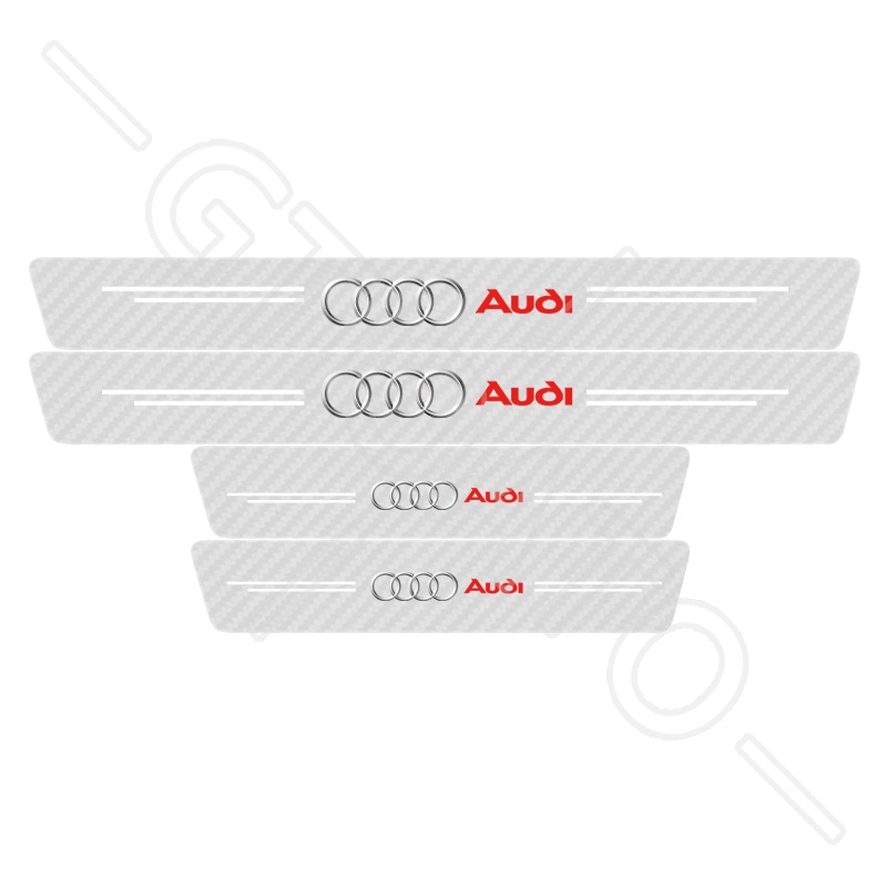 GTIOATO 4 Chiếc Trong Suốt Sợi Carbon Dán Xe Dán Cửa ô Tô DáN ChốNg XưỚC Ô Tô Bảo Vệ Bậc Cửa Xe Hơi Phụ KiệN Xe HơI Cho Audi TT R8 Q5 Q7 RS7 A7 A8 A5 A4 Q8 A6 A3 RS5 Q2 Q3