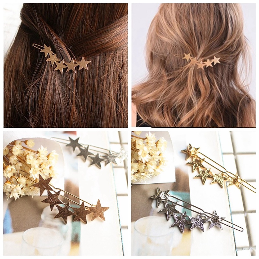 Kẹp tóc ngôi sao năm cánh xinh xắn cho nữ