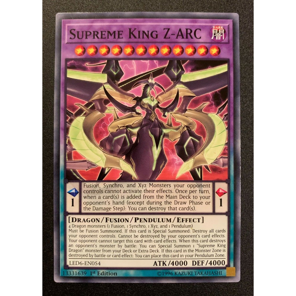 THẺ BÀI YUGIOH [ BEL ] LED6-EN054 Supreme King Z-ARC - Common