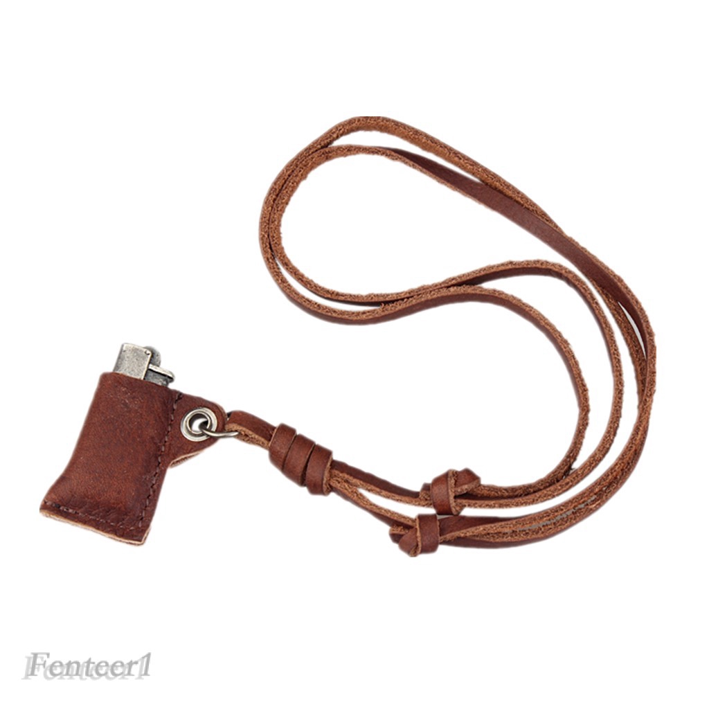 Dây chuyền da bò hình dáng chiếc bật lửa phong cách cổ điển