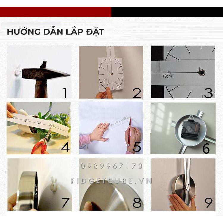 [BH 12 Tháng] Đồng Hồ Dán Tường DIY Sang Trọng Cỡ Siêu Lớn Nhiều Mẫu