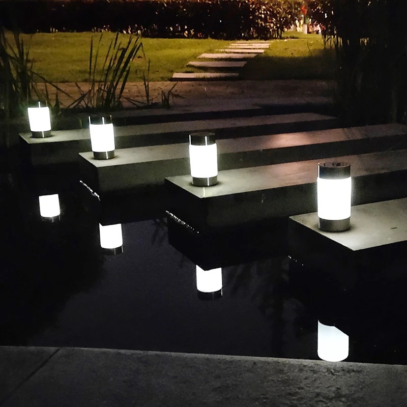 Đèn LED Năng Lượng Mặt Trời Hình Trụ Chống Thấm Nước Trang Trí Lối Đi Sân Vườn / Lối Đi Ngoài Trời / Trang Trí Sân Vườn