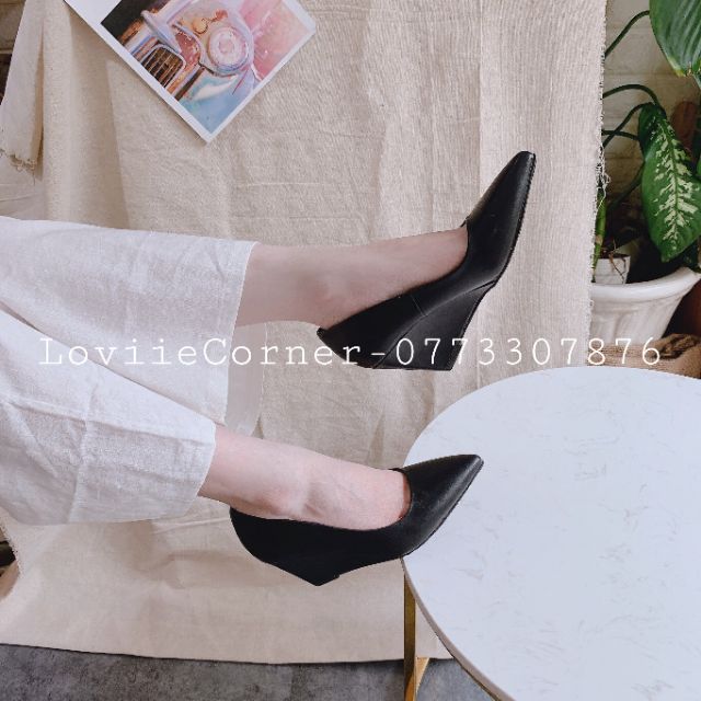 LOVIIECORNER - GIÀY CAO GÓT CÔNG SỞ ĐẾ XUỒNG 7 PHÂN- ĐẾ XUỒNG BÍT MŨI 7CM -GIÀY CAO GÓT MŨI NHỌN ĐẾ XUỒNG 7P   G200720