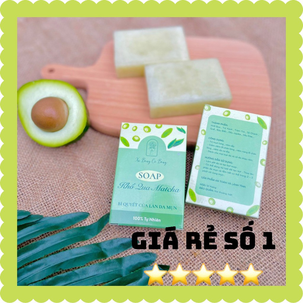 [HOT SALE] Soap KHỔ QUA MATCHA giảm mụn lưng mụn cơ thể dành cho body + TẶNG KÈM TÚI ĐỰNG SOAP | BigBuy360 - bigbuy360.vn