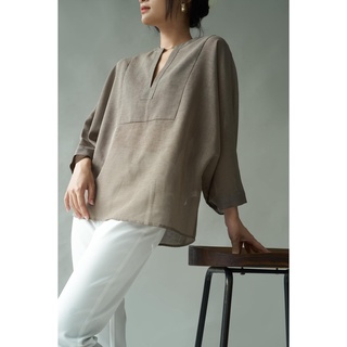 Áo cổ V lanh 2ND DATE TOP029MG