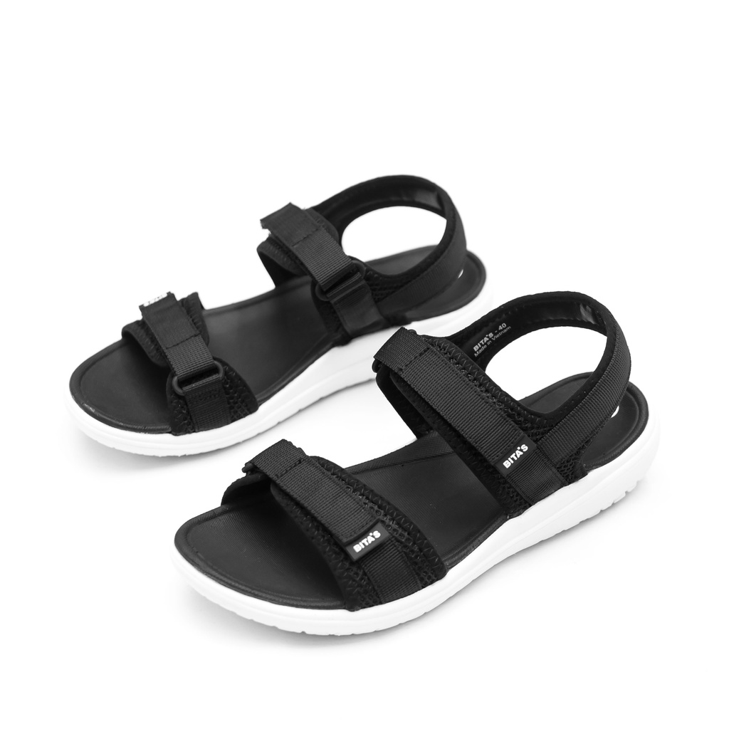 GIÀY SANDAL QUAI HẬU NỮ BITA'S THỜI TRANG SIÊU NHẸ &amp; ÊM SYN.253 (ĐEN + KEM + XÁM) - BITAS