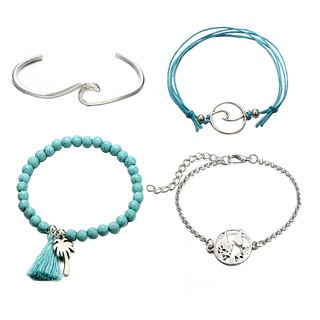 Set 4 vòng tay nữ kiểu dáng phong cách Boho