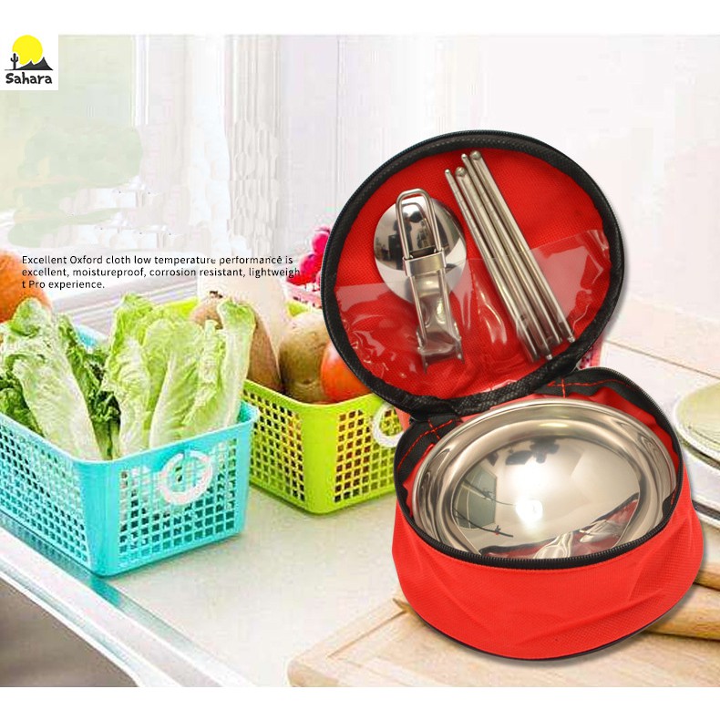 Bộ chén muỗng đũa dã ngoại, cắm trại