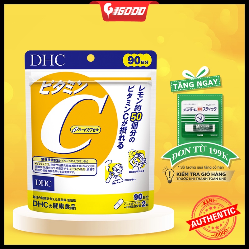 Viên uống vitamin C DHC Hard Capsule Nhật Bản 90 ngày