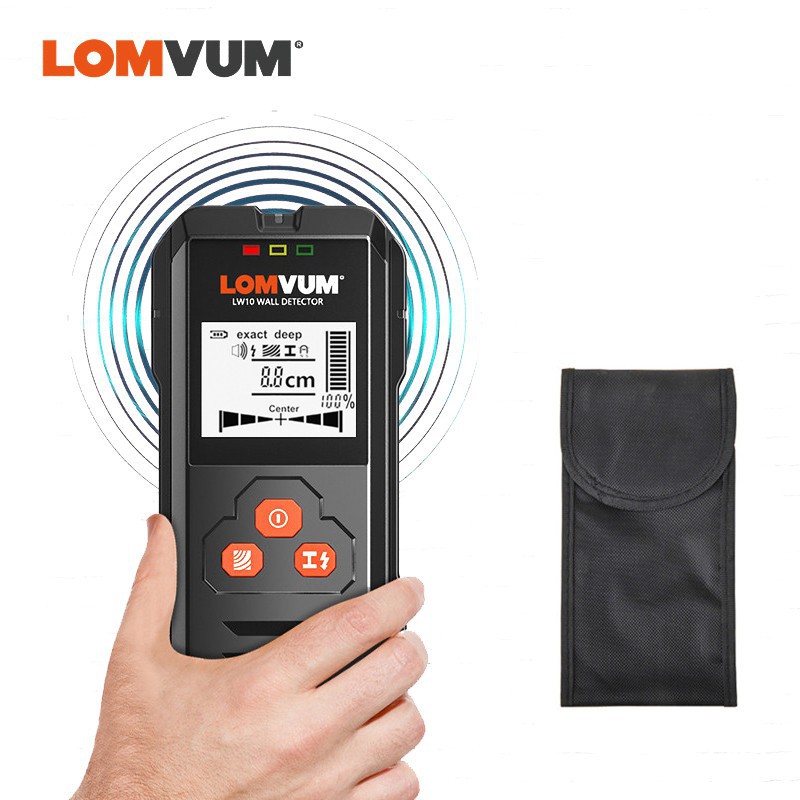 Máy dò tường LOMVUM kỹ thuật số màn hình LCD đa chức năng tìm đường ống dây điện kim loại cáp AC