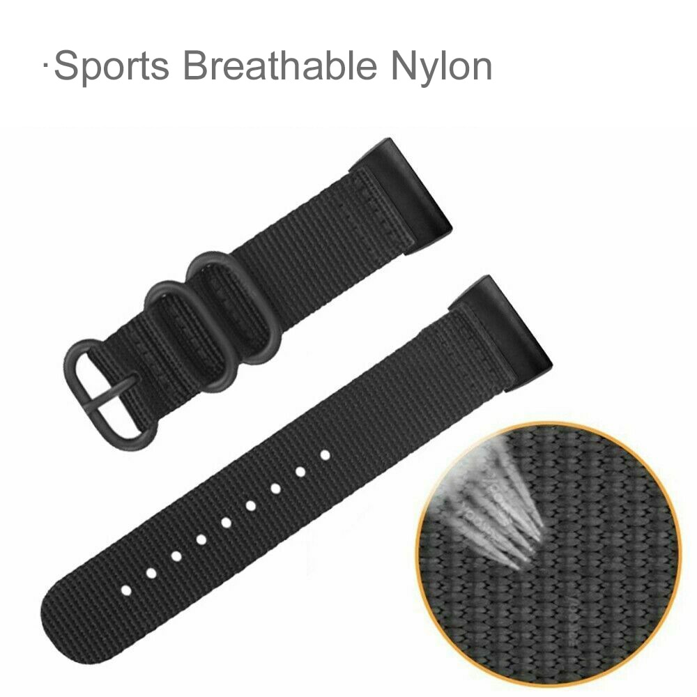 Dây Đeo Thay Thế Bằng Nylon Cho Đồng Hồ Fitbit Charge 5 4 3 2 3 4 se