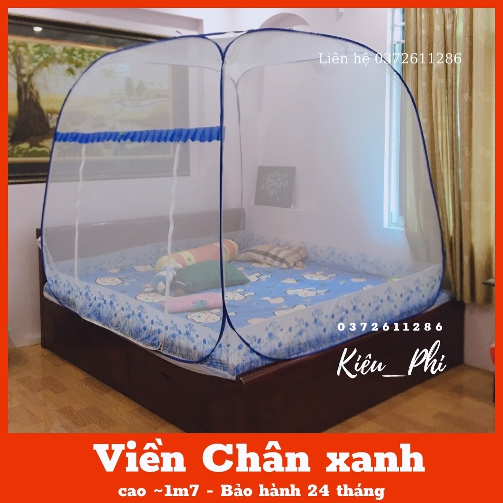 Màn chụp tự bung đỉnh vuông Kiều Phi - Mẫu mùng chụp tự bung người lớn chống muỗi gấp gọn tiện dụng