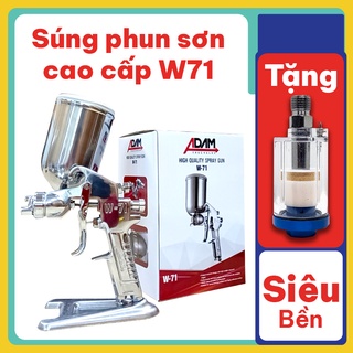 Súng phun sơn cao cấp adam w71 béc phun 1.3mm, mạ crom cực đẹp