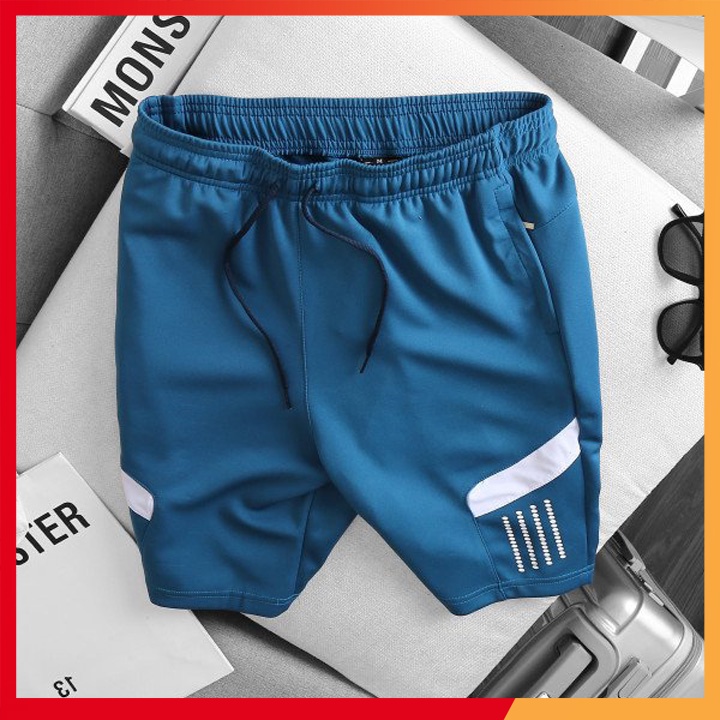 Quần Short Thể Thao Nam FREESHIP Lưng Thun Có Dây Luồn, Túi Khóa Kéo, Thun Lạnh Thể Thao 4 Chiều Cao Cấp - R85