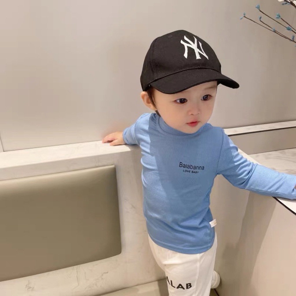 Áo giữ nhiệt dài tay in chữ love baby cho bé trai, bé gái cotton dày dặn phong cách Hàn Quốc BINBON KIDS