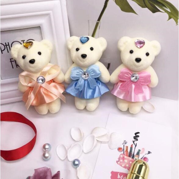 Móc Khóa Hình Gấu Teddy Mini 11cm Dễ Thương