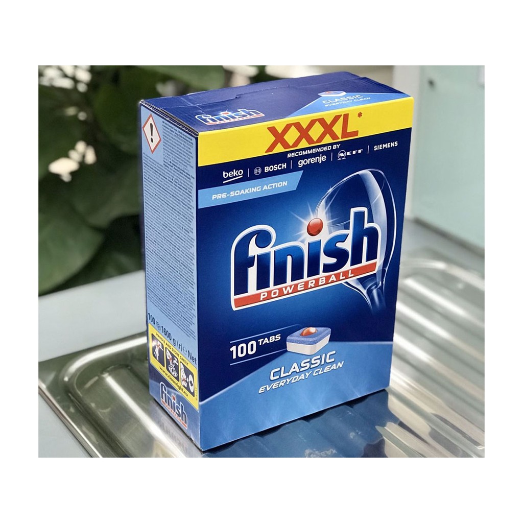 Viên tẩy cặn vệ sinh máy rửa chén bát FINISH hộp 12 viên