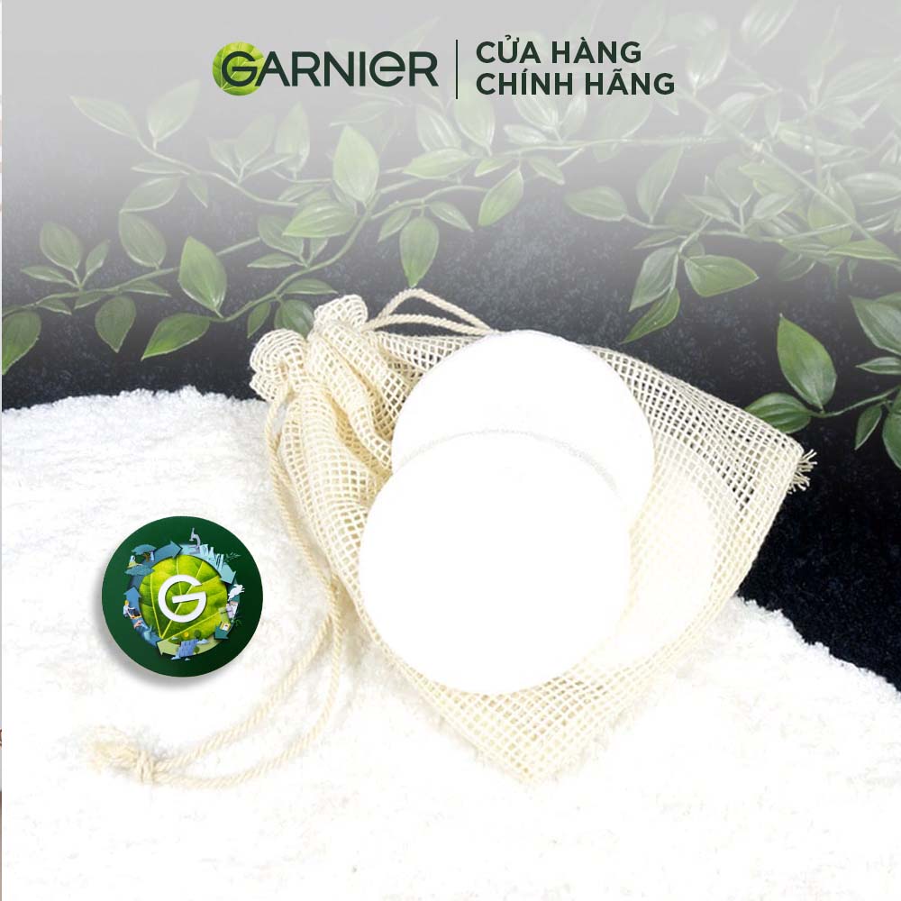 [HB Gift - Quà tặng không bán] Bông tẩy trang sợi tre tái sử dụng nhiều lần, thân thiện với môi trường Garnier - Gimmick