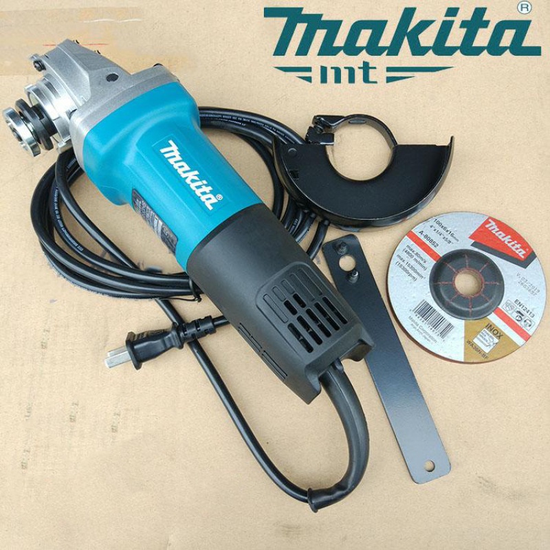 Máy Mài Góc, Máy Cắt Cầm Tay Makita 9556HB công suất lớn 840W và Lưỡi Cưa Xích Chain Saw gắn máy mài