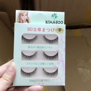 3 cặp Mi Lụa siêu mềm và tự nhiên đủ mẫu 3D Kimasoo Nhật Bản