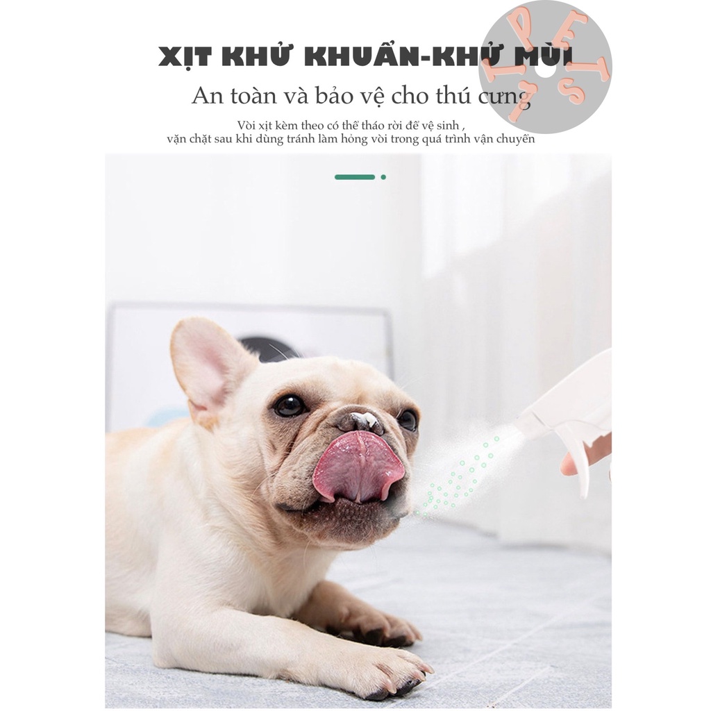 Xịt khử mùi hôi cho thú cưng Dorrikey chai 500ml thành phần từ tinh chất quả chanh giúp diệt khuẩn và bảo vệ môi trường