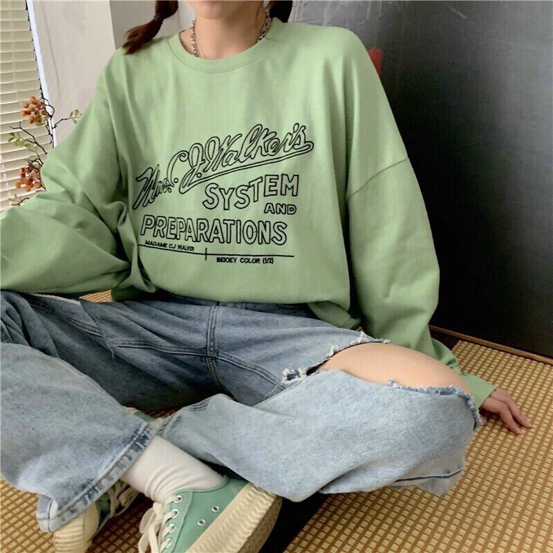 Áo Thun Dài Tay SYSTEM Tay Phồng Ulzzang