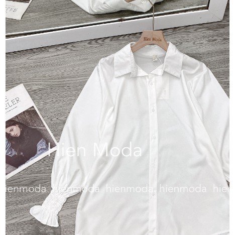 Áo sơmi nữ tay bo chun,Áo sơ mi công sở dài tay | BigBuy360 - bigbuy360.vn