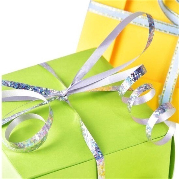 Set 6 Cuộn Dây Ruy Băng Màu Vàng Hồng Trang Trí Bong Bóng