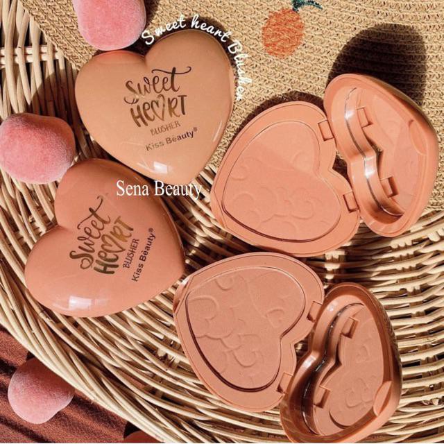 [Sale] Phấn Má HồngTông Cam Thời Thượng KISS BEAUTY  Tông Cam 1 : Cam Đào Sweet Heart Blusher | BigBuy360 - bigbuy360.vn