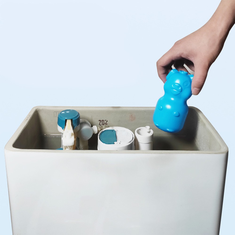 (Video) Lọ Thả Bồn Cầu Con Heo Tẩy Khử Mùi Thế Hệ Mới - Viên Thả Xả Toilet Diệt Khuẩn, Tẩy Sạch Vệ Sinh Vết Bám Bẩn