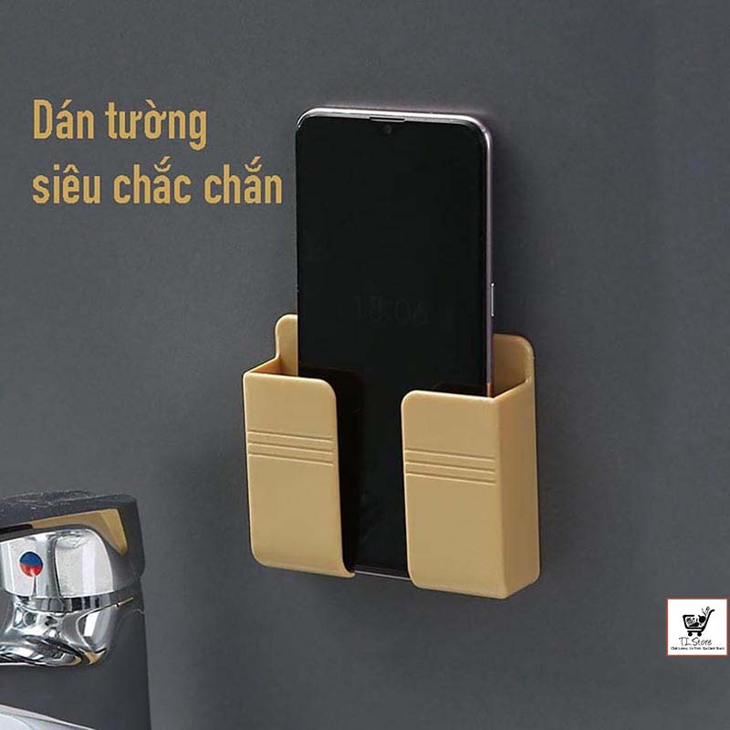 Kệ để remote,điện thoại dán tường tiện lợi , Giá đỡ sạc điện thoại KỆ ĐIỆN THOẠI