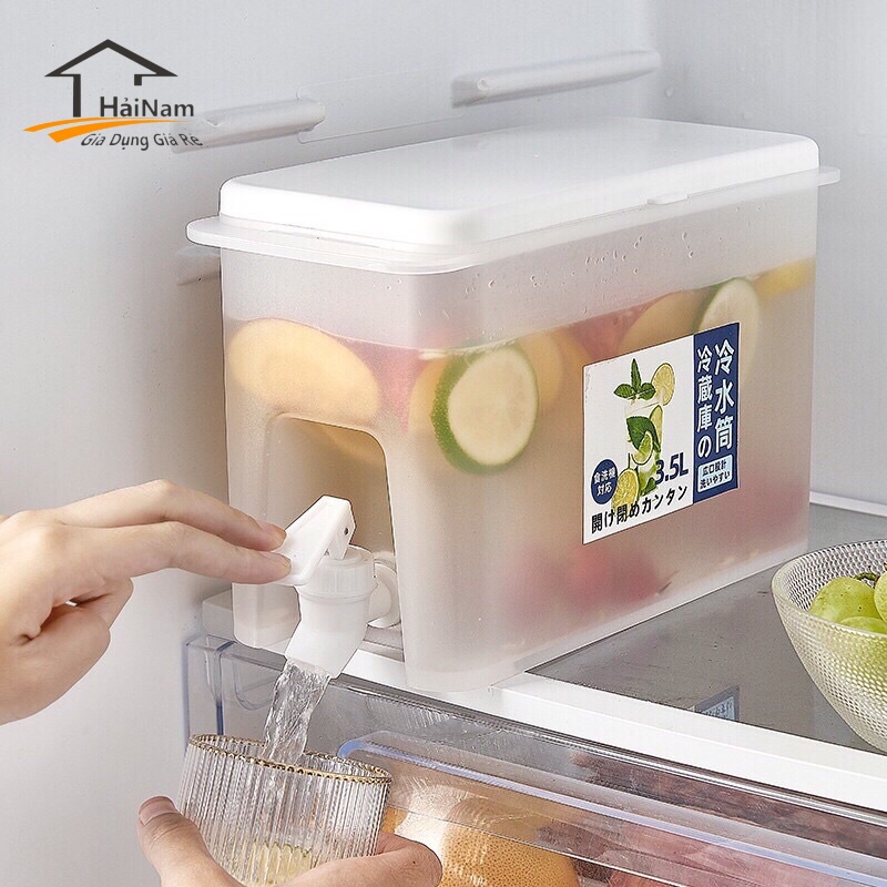 Bình nước 3.5l có vòi, bình nước có vòi để tủ lạnh tiện dụng cao cấp - hainamcf90