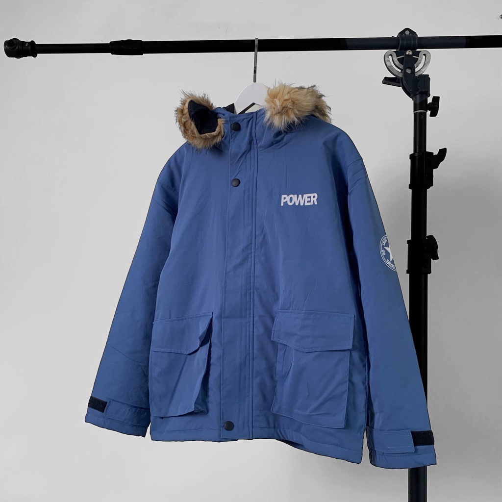 Áo khoác Parka Power, ODIN CLOTHING, áo khoác trần bông Unisex