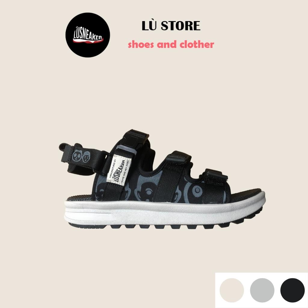 Sandal nữ, nam, dép quai hậu 3 quai màu đen, cầu vồng, xám size 36-43 hàng VNXK, Lù Store