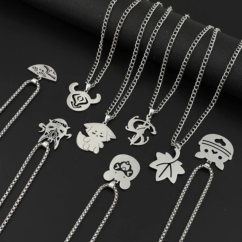 Dây Chuyền Inox Mặt Game Genshin Impact 6 Phong Cách Lựa Chọn