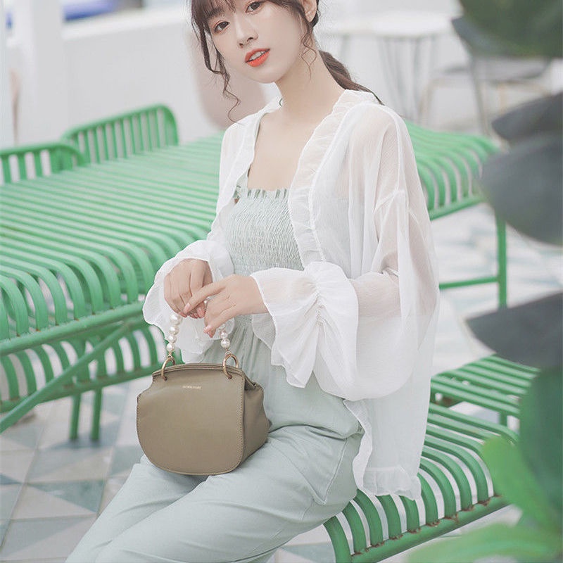 Áo Khoác cardigan Chất Chiffon Dáng Rộng Thời Trang Mùa Hè Cho Nữ