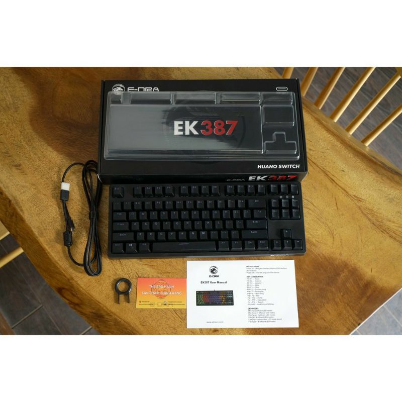 Bàn phím cơ Edra ek387 blue sw