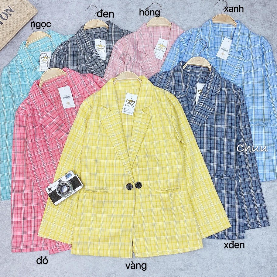 Áo Vest Nữ Khoác Caro Công Sở CHUU A | BigBuy360 - bigbuy360.vn