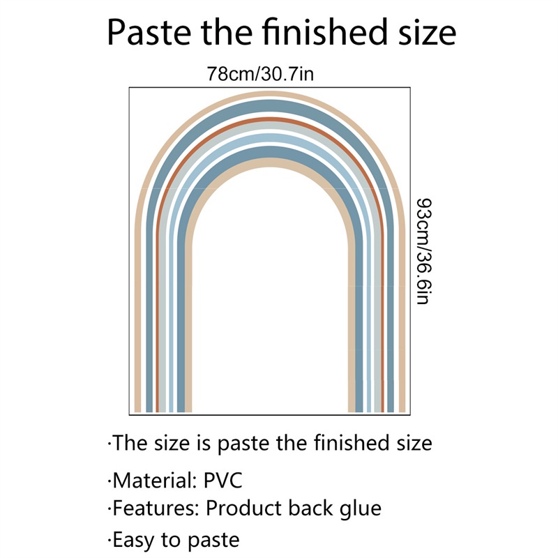 Giấy Dán Tường Họa Tiết Cầu Vồng Trang Trí Phòng Khách/Ký Túc Xá/Phòng Khách