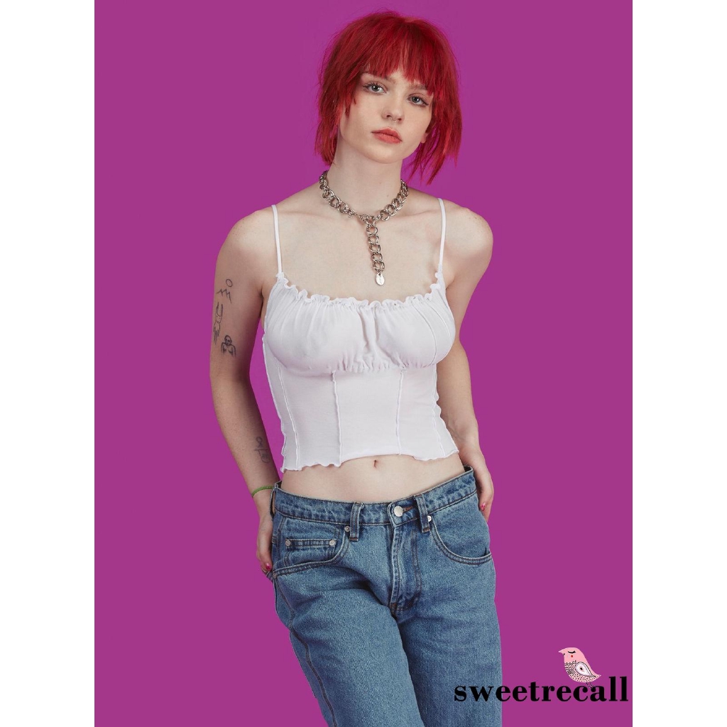 Áo croptop thiết kế không tay gợi cảm quyến rũ thời trang dành cho nữ | BigBuy360 - bigbuy360.vn