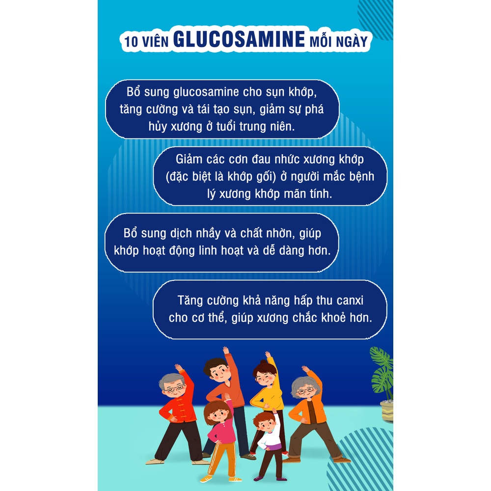 Viên xương khớp Glucosamine ORIHIRO Nhật Bản giảm đau xương khớp 950 viên, tăng cường sụn khớp, canxi, tránh loãng xương