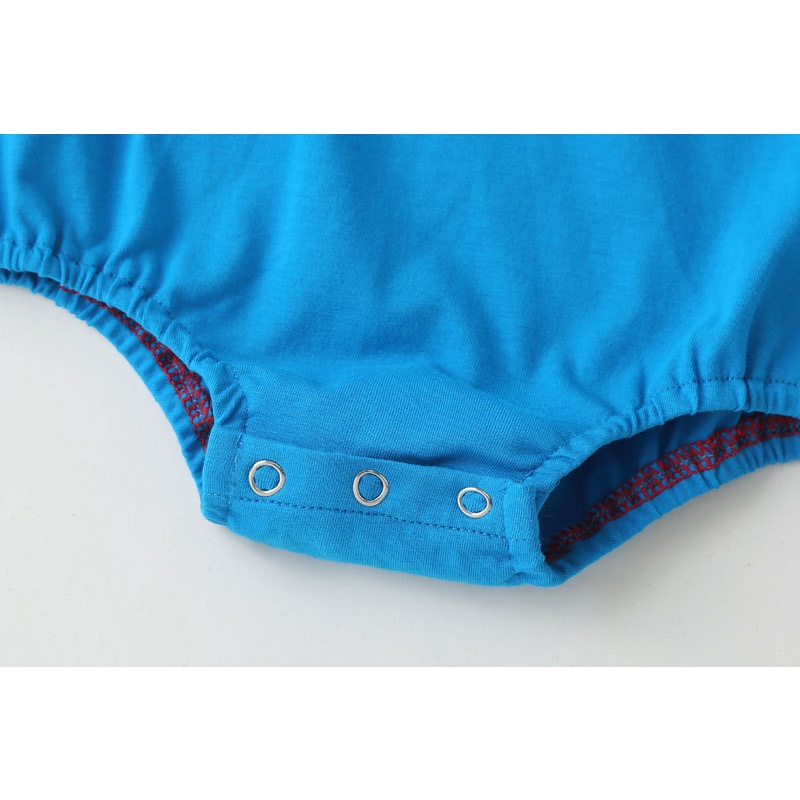 Bộ áo liền quần tay ngắn in họa tiết hoạt hình dễ thương cho bé sơ sinh