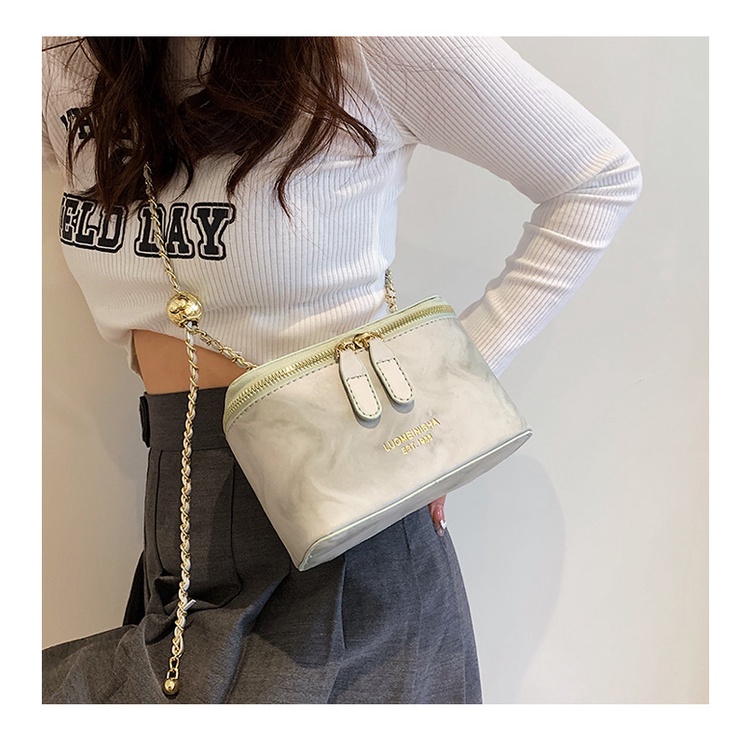 Túi Đeo JASMIN NOIR Chéo Da PU Phối Dây Xích Thời Trang Nữ Sành Điệu