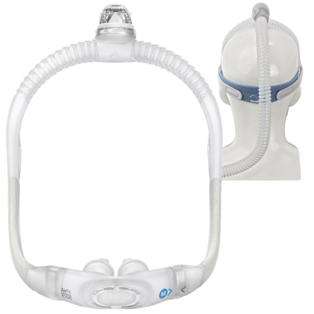 Mặt nạ thở CPAP BiPAP loại nhét mũi  ResMed Airfit P30i- Máy thở CPAP- ảnh thật ở cuối