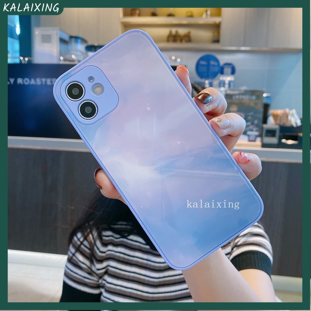 Ốp Điện Thoại Kính Cường Lực Hình Vuông Cho iPhone 13 Pro Max 12 11 Xs Max XR Xs Max 7Plus 8Plus