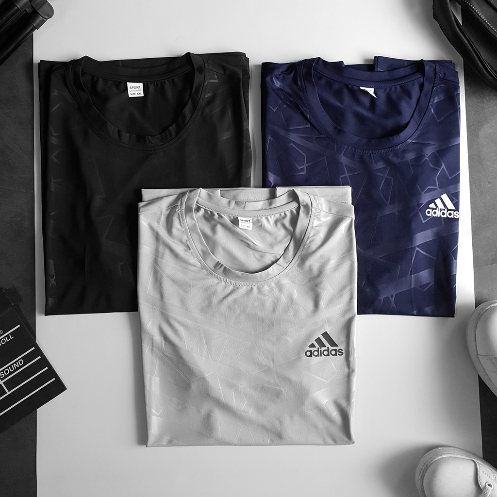 Áo Thun Nam Ngắn Tay - Áo Phông Nam Không Cổ Dập Vân Họa Tiết Đẹp 3 Màu Thời Trang, ALT005 | BigBuy360 - bigbuy360.vn