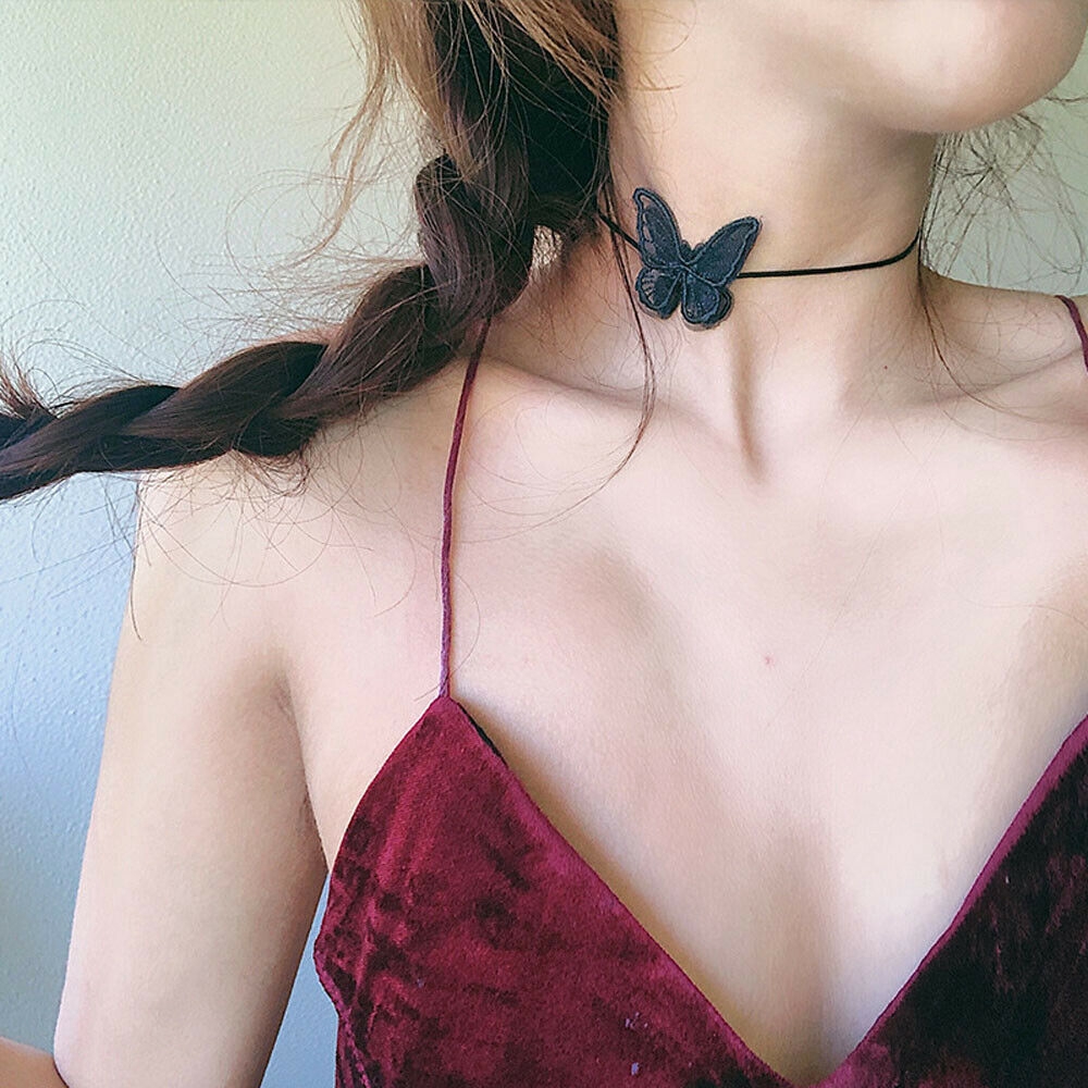 Vòng cổ choker phối ren hình bướm thời trang quyến rũ cho nữ | BigBuy360 - bigbuy360.vn