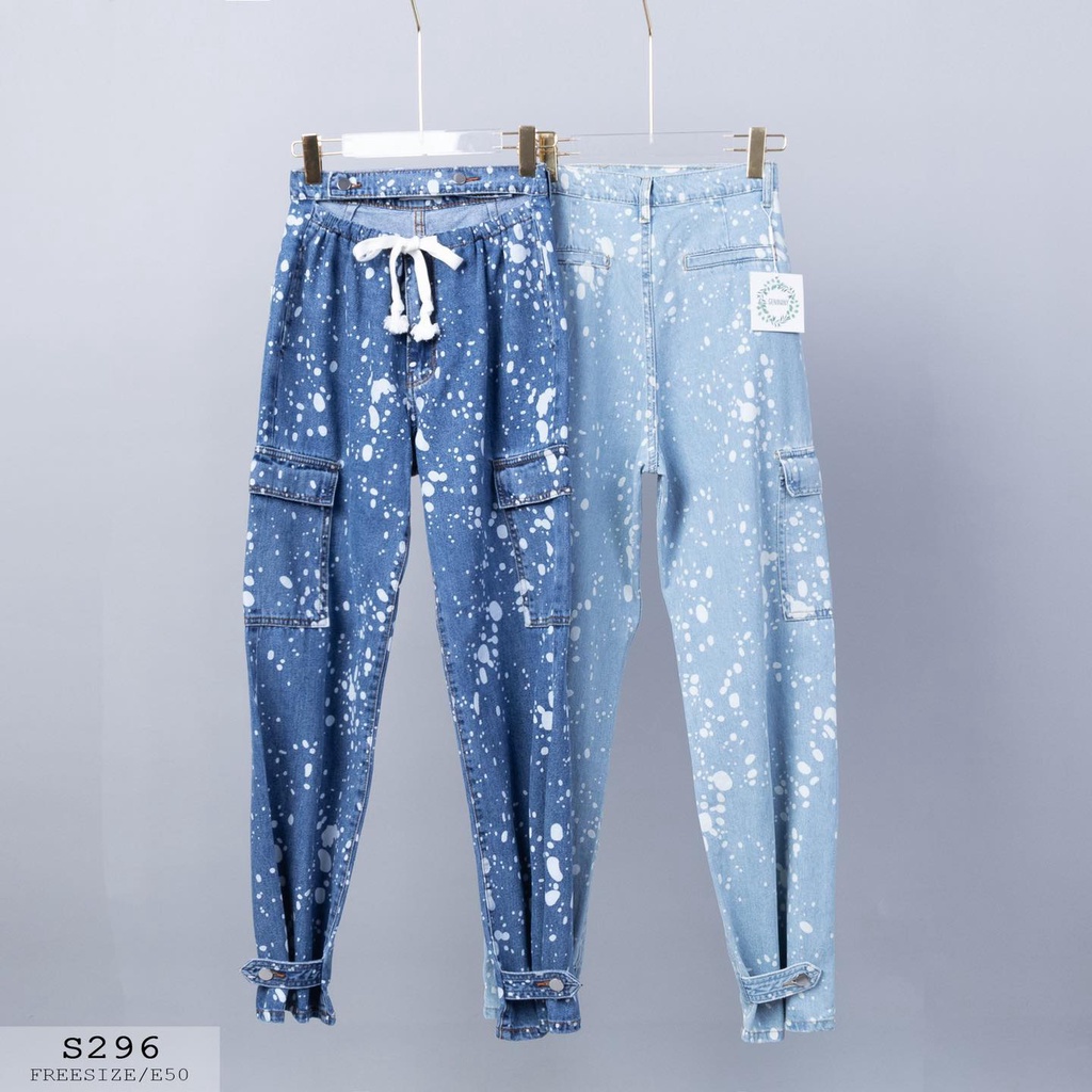 QUẦN JEAN VẨY SƠN CUT OUT CHẤT LỪ