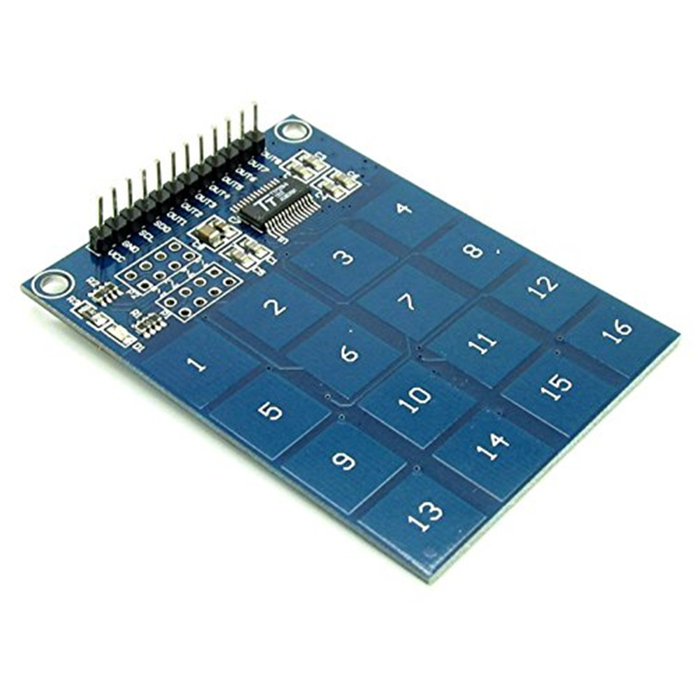 Bảng Mạch Cảm Biến Tự Làm 16 Phím 16 Kênh Ttp229 Cho Arduino